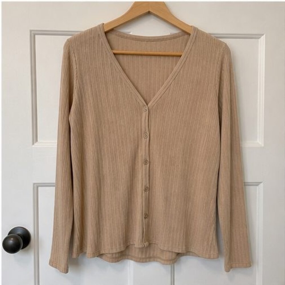 Camel Button Blouse